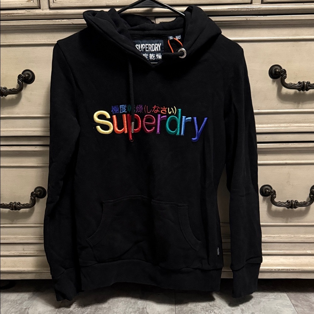 Superdry embroidered logo hoodie